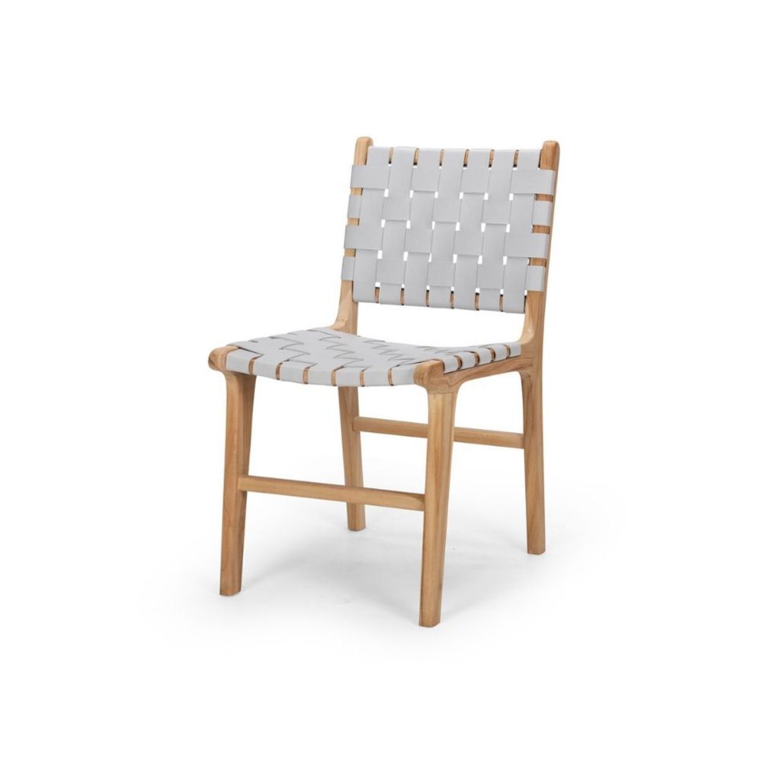 Indo Woven Dining Chair Duck Egg image 0